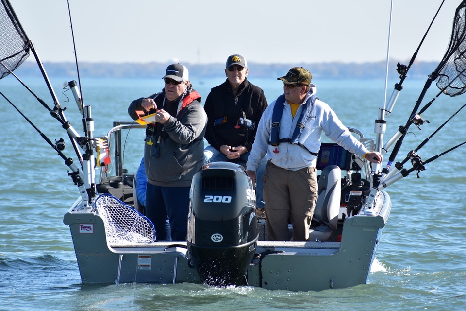 Lance Valentine and crew trolling for walleye